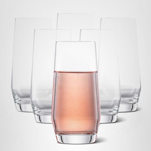 ZWIESEL GLAS Pure Longdrink Glass (Set of 6), Bar Glasses for Long Drinks, Dishwasher-Safe Tritan Crystal Glasses, Made in Germany (18 Ounce)