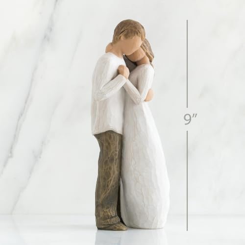 Promise Hand-Painted Resin Couple Figurine, 9-Inch Romantic Statue