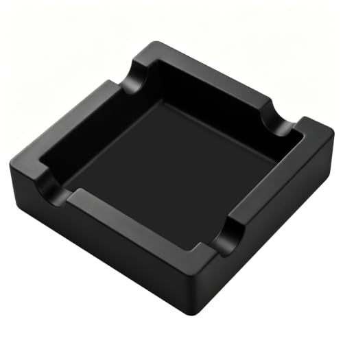 Large Silicone Cigar Ashtray for Outdoor Patio, 4-Rest Unbreakable Ash Tray