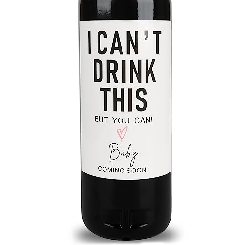Pregnancy Announcement Wine Labels Set of 10 - Waterproof Baby Reveal Stickers