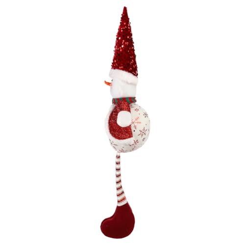 Red Snowman Christmas Stuffed Sitting Santa Reindeer Plush Decoration Gift