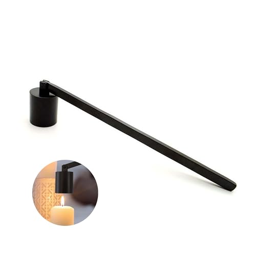 Candle Snuffer Extinguisher with Long Handle - Black Stainless Steel