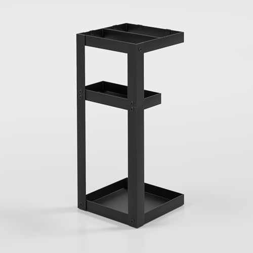 Heavy-Duty Metal Umbrella Stand with Hooks for Entryway Storage