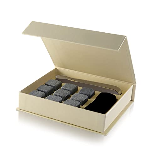 9-Pack Whiskey Stones Set – Reusable Soapstone Chilling Cubes for Spirits & Beverages