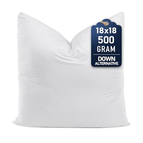 Utopia Bedding 18x18 Throw Pillow Insert - Plush Down Alternative Cushion