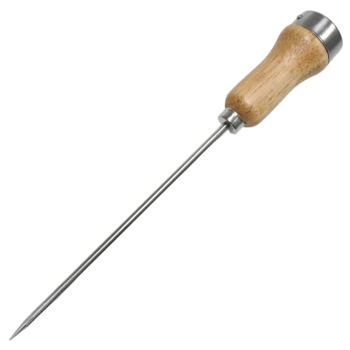 Chef Craft Wooden Handle Ice Pick - 10 Inch Steel Blade for Freezer & Bar