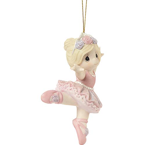 Precious Moments 201038 Believe in Yourself Ballerina Bisque Porcelain Ornament