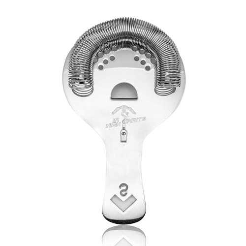 Stainless Steel Cocktail Strainer for Bars and Home Use - Professional Bar Tool with Tight Coil