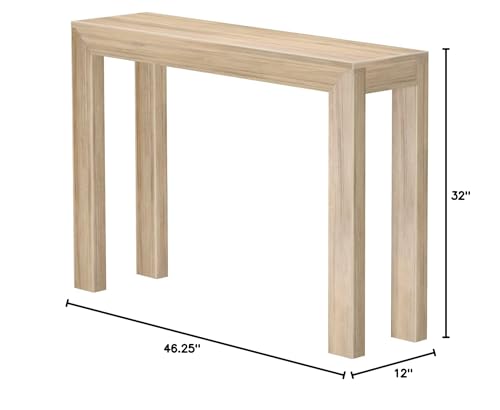 Solid Wood Console Table, 46-Inch Modern Entryway Sofa Table