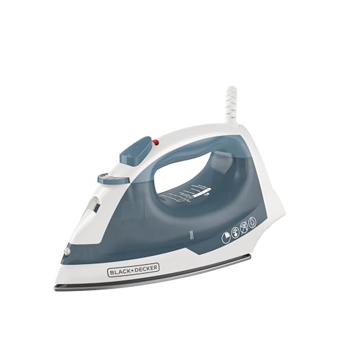 BLACK+DECKER Steam Iron for Clothes with Auto Shutoff & Nonstick Soleplate