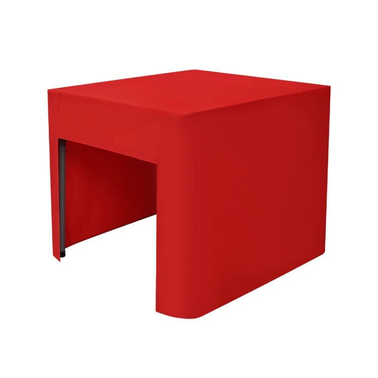 Red Square Fitted Tablecloth 34x34 Inches Open Back for Standard Tables - Nacuci