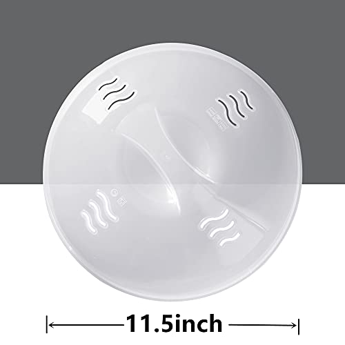 11.5-Inch Microwave Splatter Cover with Steam Vents and Easy-Grip Handle