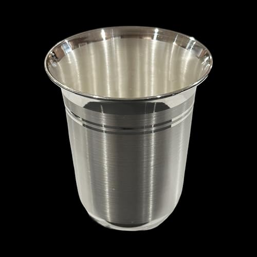 999 Pure Silver Hallmarked Glass - 2.5 Inch, 75ml Premium Silver Drinkware