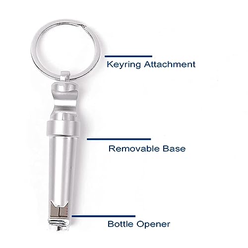 Silver Mini 3-in-1 Keychain Corkscrew & Bottle Opener - Portable Wine & Beer Tool