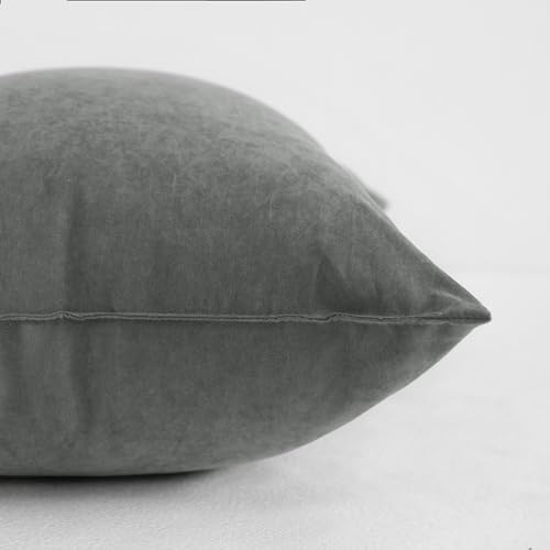 Mini Microfiber Pillows - Set of 2, 7" x 11", Dark Grey for Travel & Support