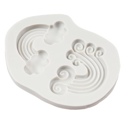 QDMOLDS Rainbow Silicone Fondant Mold - Rainbow Cake Molds, 1pc, Style A