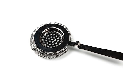 Bull in China Antique Style Gunmetal Black Hawthorne Cocktail Strainer - Bar Tool