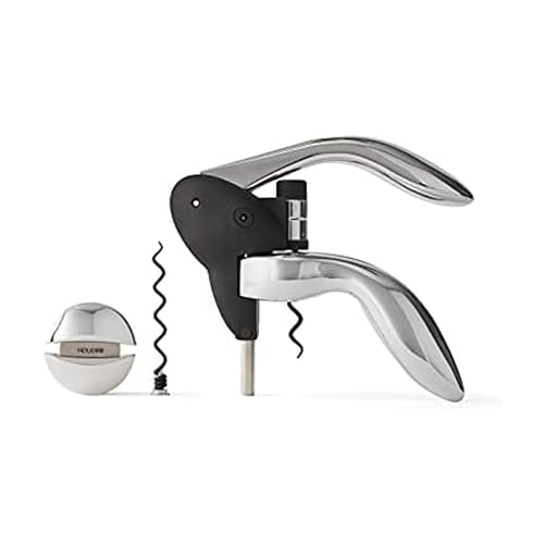 Houdini W9826 Lever Corkscrew Kit with Foil Cutter & Extra Spiral - Easy Wine Opener