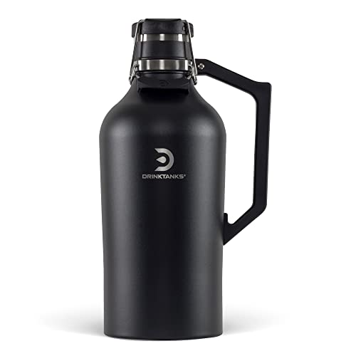 128 oz Insulated Stainless Steel Beer Growler - Airtight Vacuum Tumbler