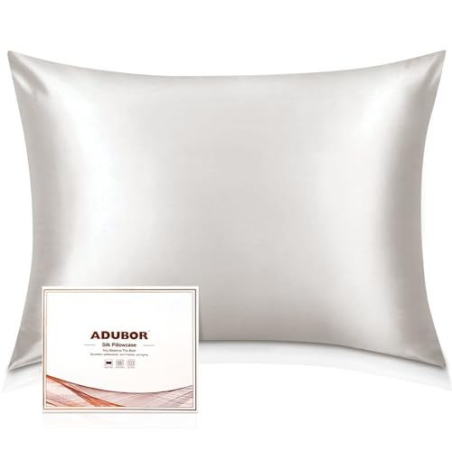 22 Momme 100% Mulberry Silk Pillowcase - Queen Size, Ivory White