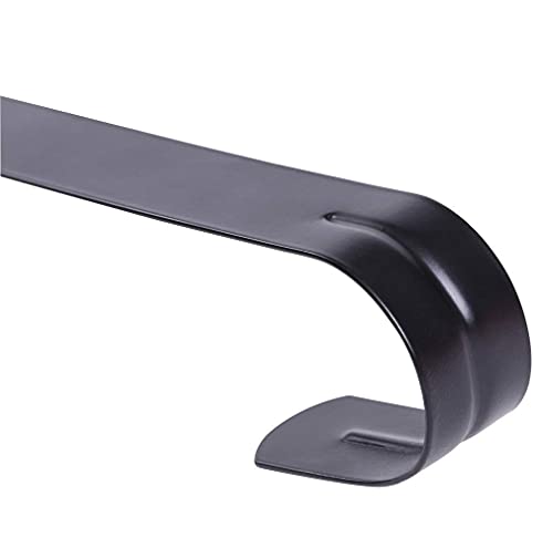 Sattiyrch 12" Metal Over-the-Door Wreath Hanger - Ultra Slim Black Hook