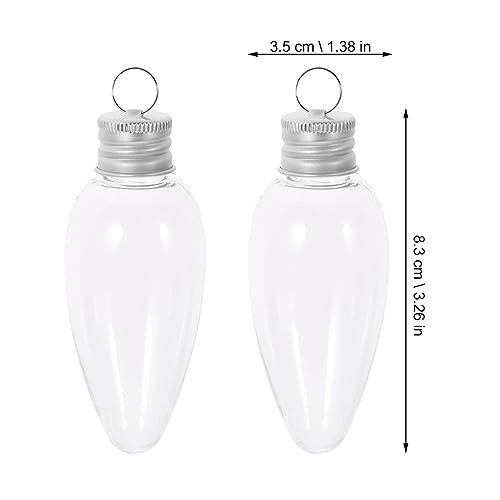 24pcs Fillable Light Bulb Christmas Ornaments Candy Containers for DIY Crafts