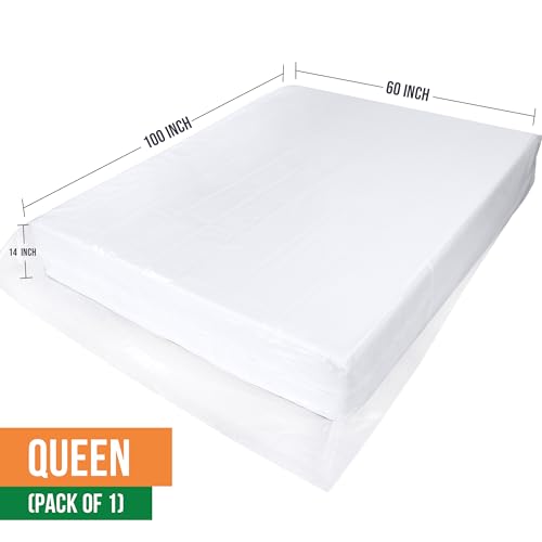 Utopia Home Queen Mattress Bag for Moving & Storage - 2 Mil Plastic Cover