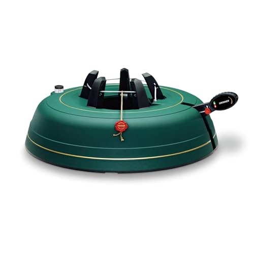 Krinner Christmas Tree Genie XXL Stand - Green, 12 ft Live Tree, Foot Pedal & Water Level Indicator - Standard Variation