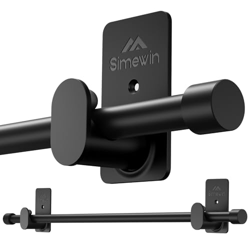 No Drill Curtain Rod Set - 30 to 60 Inch Adjustable with Adhesive Brackets