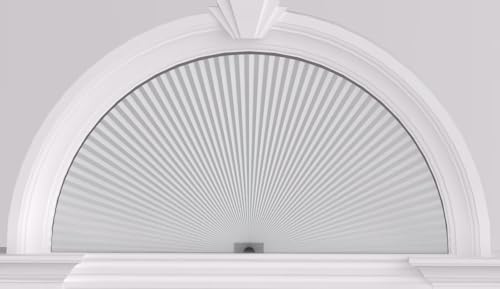 Arch Half Circle Blackout Cellular Shades - 36" W X 18" H
