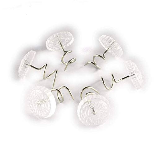12-Piece Clear Upholstery Twisty Pins for Slipcovers and Bed Skirts
