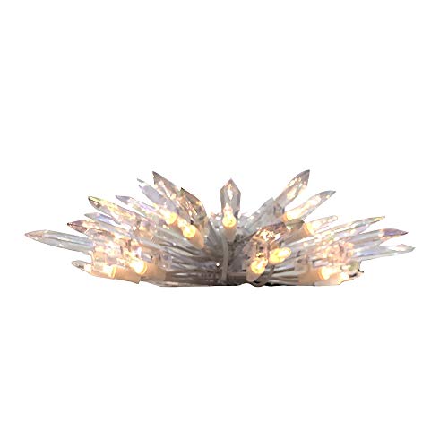 Kurt Adler UL 30-Light Crystal Snowflake Treetop, Indoor, 13in