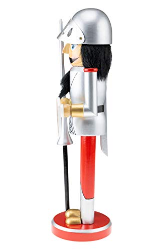 Clever Creations Knight 14-Inch Traditional Wooden Nutcracker Christmas Decor