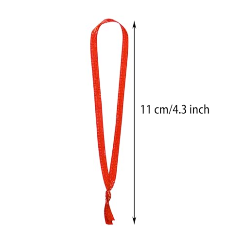 PENTA ANGEL Red Satin Ribbon Loops for Christmas Ornaments - 100 Pack