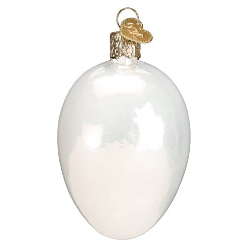 Hand-Blown Glass Deviled Egg Christmas Tree Ornament, 2.75-Inch