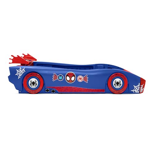 Kids Race Car Twin Bed - Web Crawler Style Bed for Children