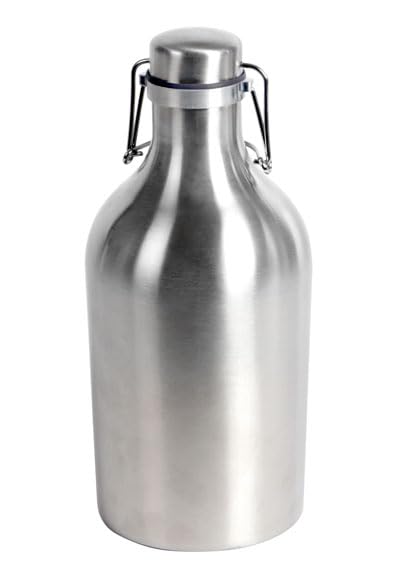 64 oz Stainless Steel Beer Growler with Secure Swing-Top Lid