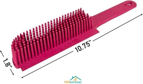 Pet Hair Removal Rubber Broom with 58-Inch Telescopic Handle & Squeegee