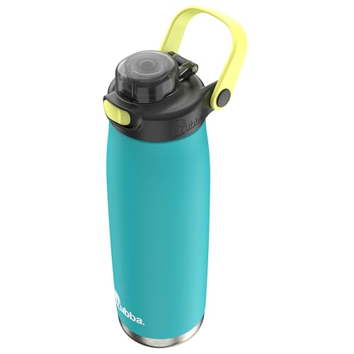 Bubba Radiant Stainless Steel Push-Button Chug Lid 24oz. Water Bottle Medium Rubberized Scuba