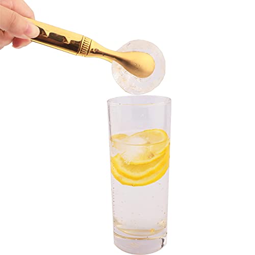 Gold Mini Tongs 6 Inch Food-Grade Stainless Steel for Appetizers, Ice & Sugar - 6 Pack