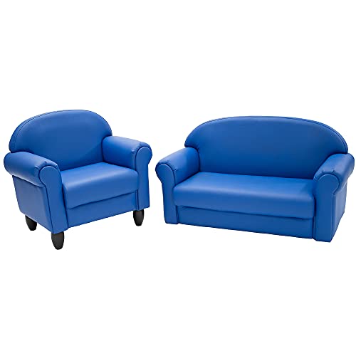 Adjustable Kids Chair and Sofa Set - Vegan Leather Toddler Furniture