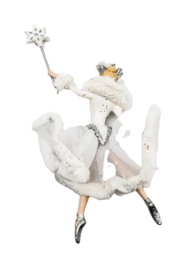 Kurt S. Adler White and Silver Snow Queen Ballerina Christmas Ornament