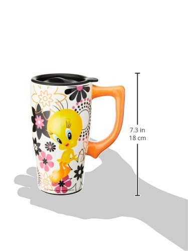 Looney Tunes Tweety Travel Mug 18oz - Ceramic Travel Cup with Locking Lid