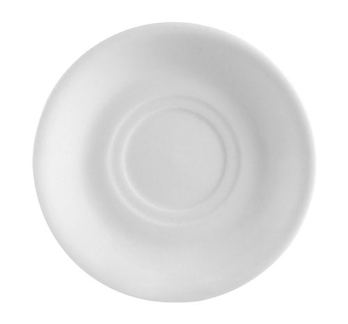 CAC China RCN-2 Clinton 6-Inch Super White Porcelain Saucer - Box of 36
