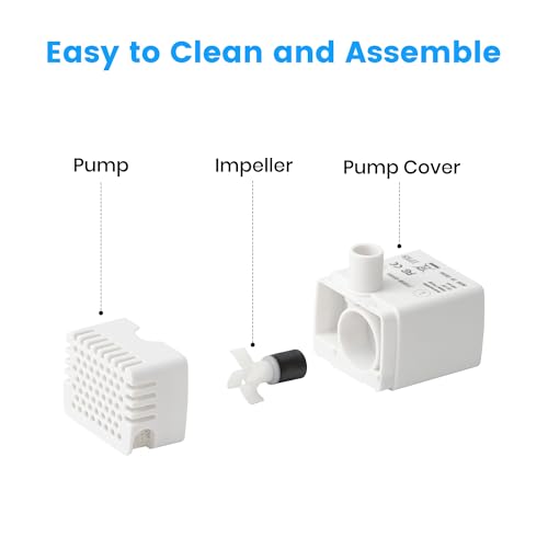 Cat Water Fountain Replacement Pump - Ultra-Quiet 0.7W Submersible Pump