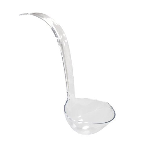Clear Plastic Punch Bowl Ladle, 5 oz, 12-Inch Length - Set of 2