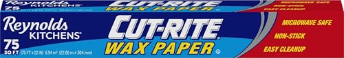 Green Wax Paper Roll with Built-In Cutter - 75 Sq Ft Food Wrap