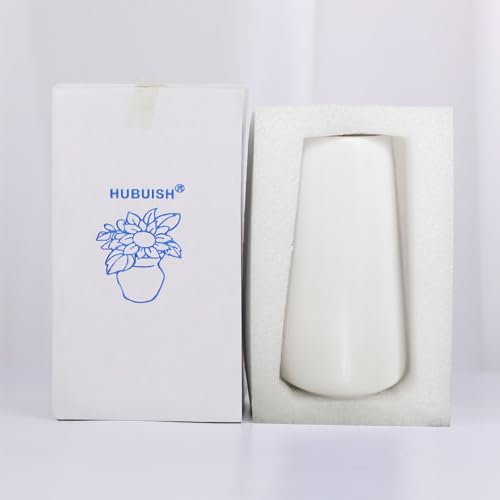 6-Inch Small White Ceramic Flower Vase for Boho Home Decor Centerpieces