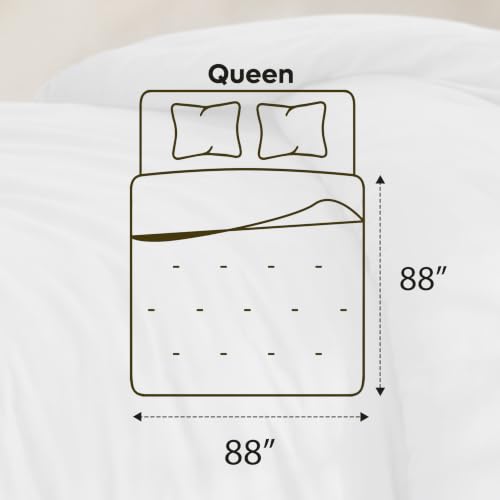 White Queen Comforter Set 3-Piece - Soft Microfiber Down Alternative Bedding