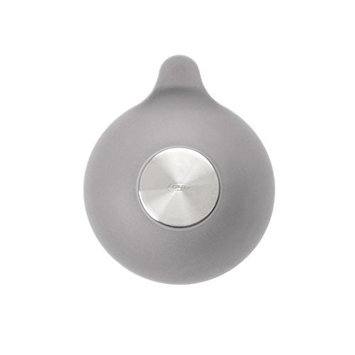 Silicone Bathtub Drain Stopper with Suction Cup and Stainless Steel Accent